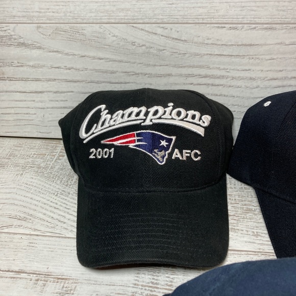 New England Patriots Super Bowl & Conference Champions Hat Cap Lot 2001 2003 +++ - Picture 2 of 10